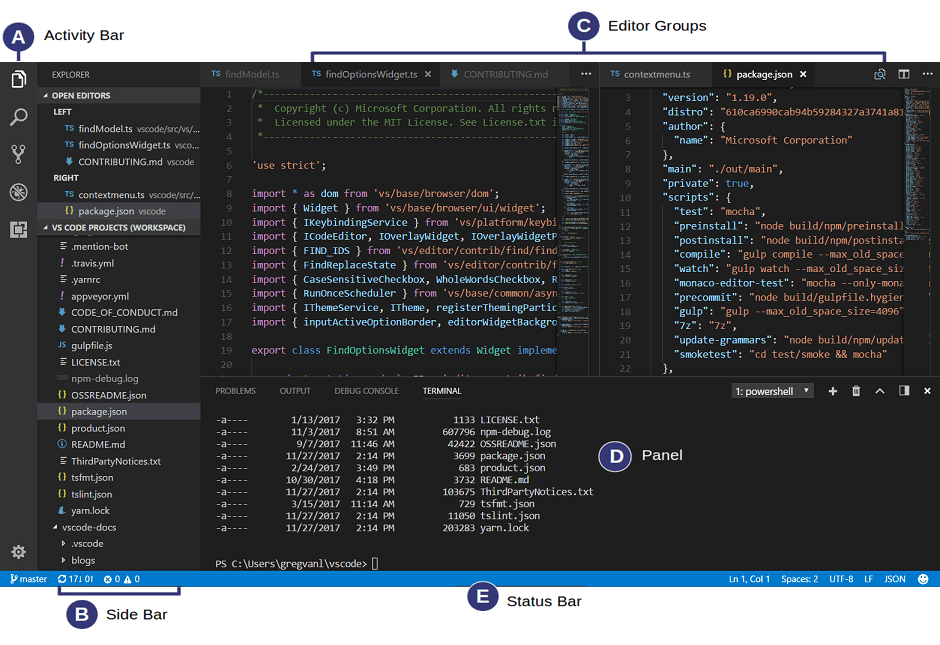 VS Code UI